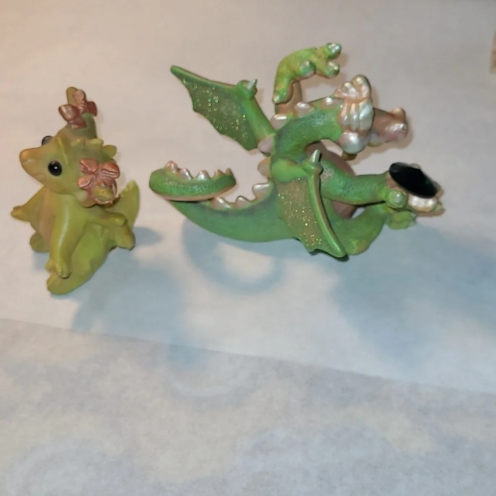 Mood Dragon Lucky and 1995 Flambro Drangon Bundle